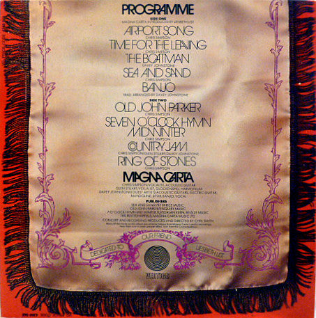 Magna Carta : In Concert (LP, Album, Ver)