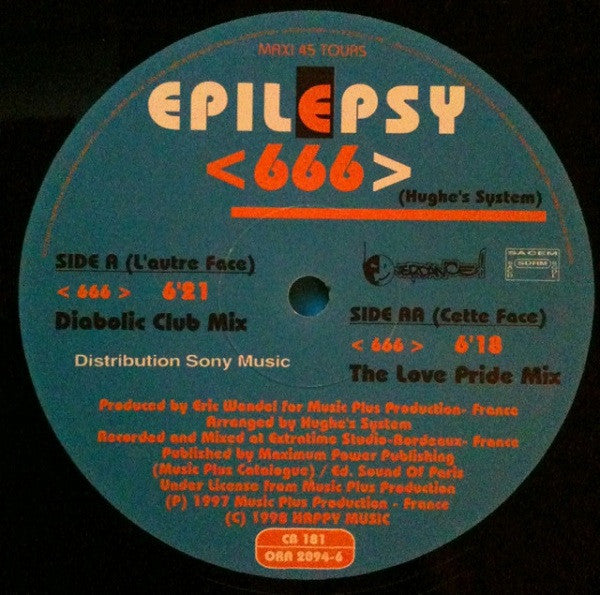Epilepsy (2) : <666> (Hughe's System) (12", Maxi)