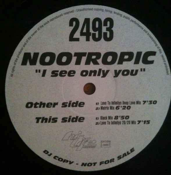 Nootropic : I See Only You (12", Promo)