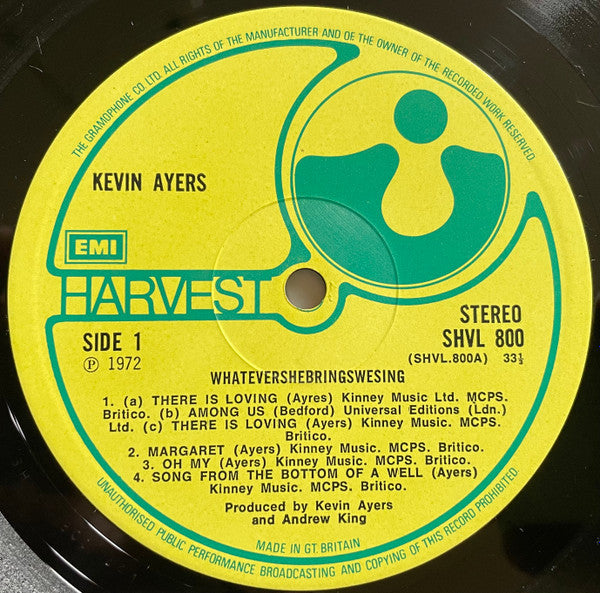 Kevin Ayers : Whatevershebringswesing (LP, Album, Gat)