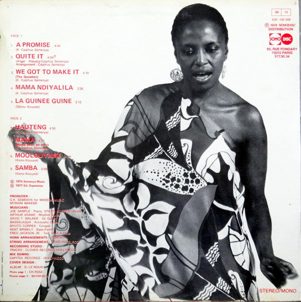Myriam Makeba* : A Promise (LP, Album, RE)