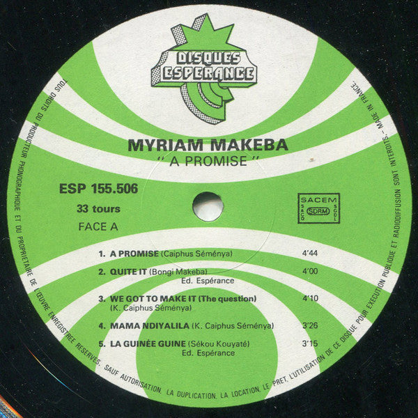 Myriam Makeba* : A Promise (LP, Album, RE)