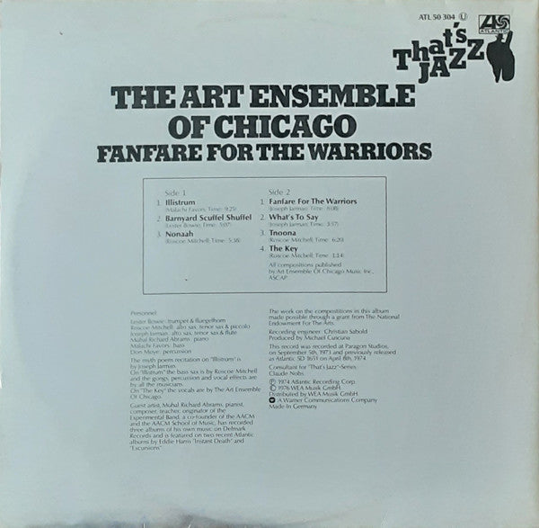 The Art Ensemble Of Chicago : Fanfare For The Warriors (LP, Album, RE)