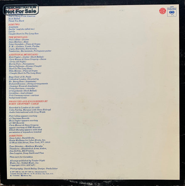Elliott Murphy : Just A Story From America (LP, Album)