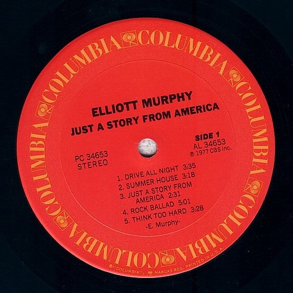 Elliott Murphy : Just A Story From America (LP, Album)