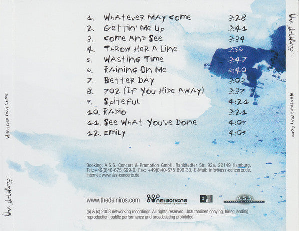 The DelNiros - Whatever May Come (CD, Album) - De Platen Aap – Vinylwinkel in Brielle & online webshop voor muziekliefhebbers
