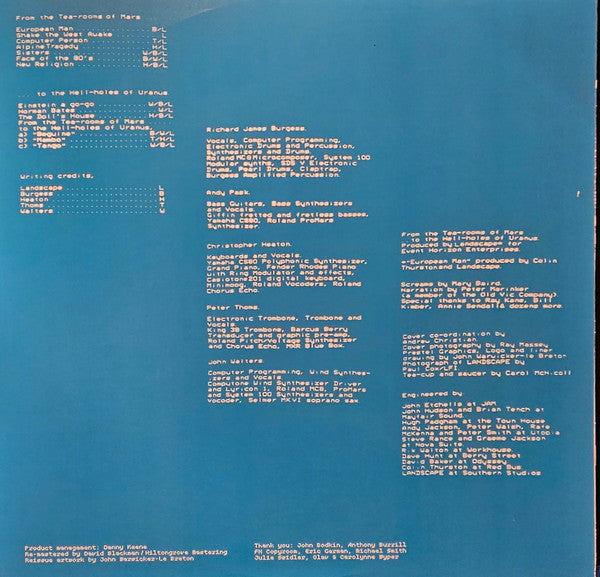 Landscape - From The Tea-Rooms Of Mars .... To The Hell-Holes Of Uranus (LP, Album, RSD, RM, Cle) - De Platen Aap – Vinylwinkel in Brielle & online webshop voor muziekliefhebbers
