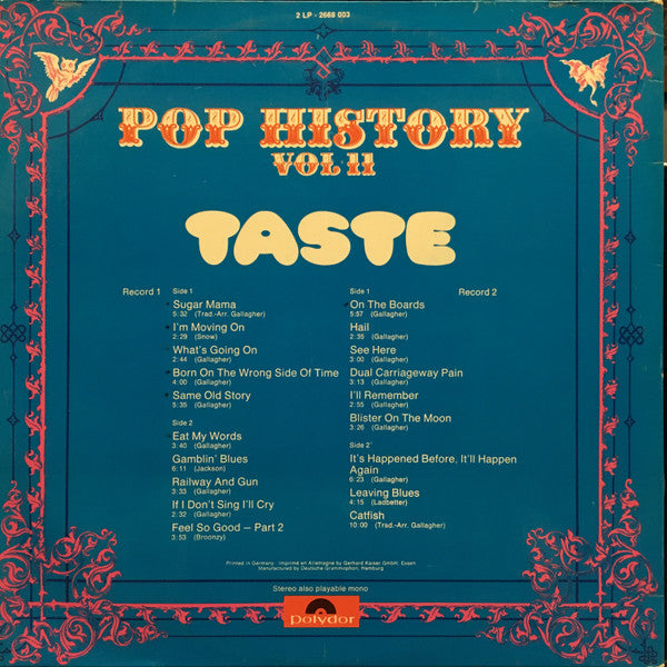 Taste (2) : Pop History Vol 11 (2xLP, Comp)