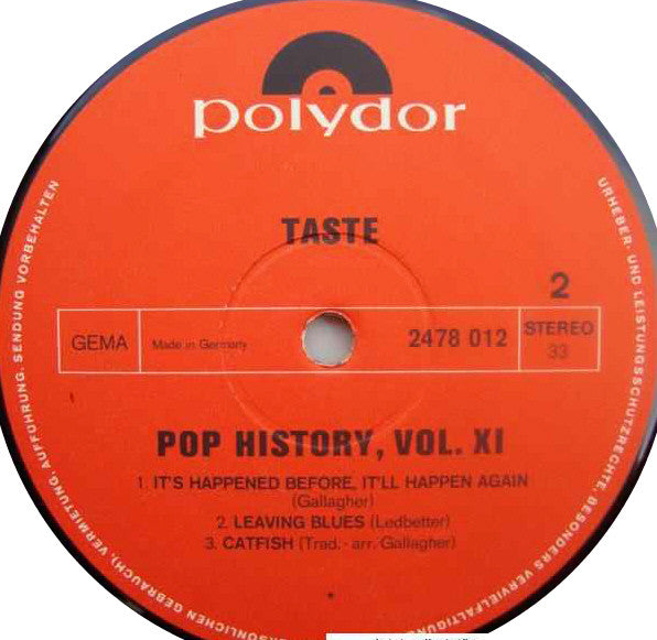 Taste (2) : Pop History Vol 11 (2xLP, Comp)