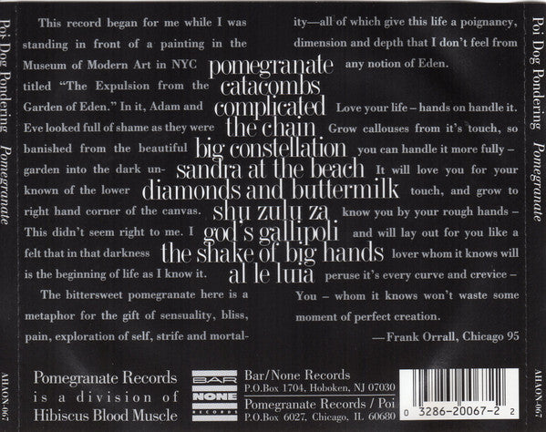 Poi Dog Pondering : Pomegranate (CD, Album)