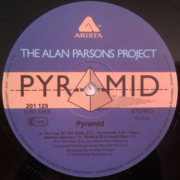 The Alan Parsons Project : Pyramid (LP, Album, RE, Gat)
