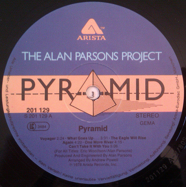 The Alan Parsons Project : Pyramid (LP, Album, RE, Gat)