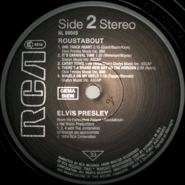 Elvis* : Roustabout (LP, Album, RE)