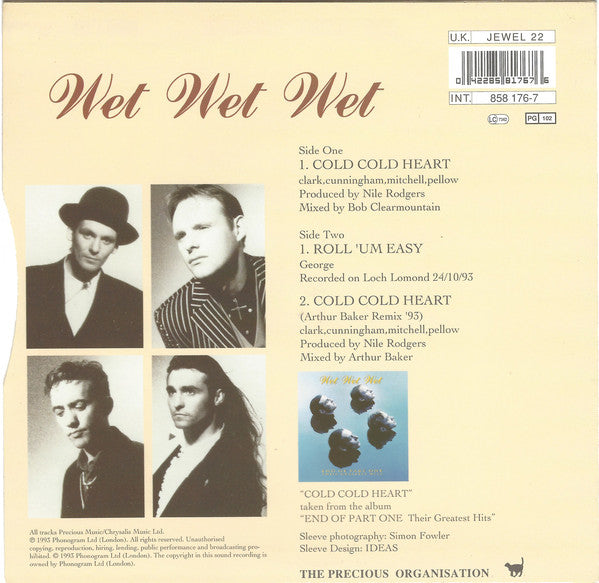 Wet Wet Wet : Cold Cold Heart (7", Single)