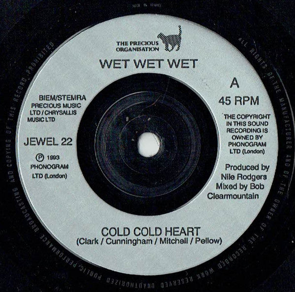 Wet Wet Wet : Cold Cold Heart (7", Single)