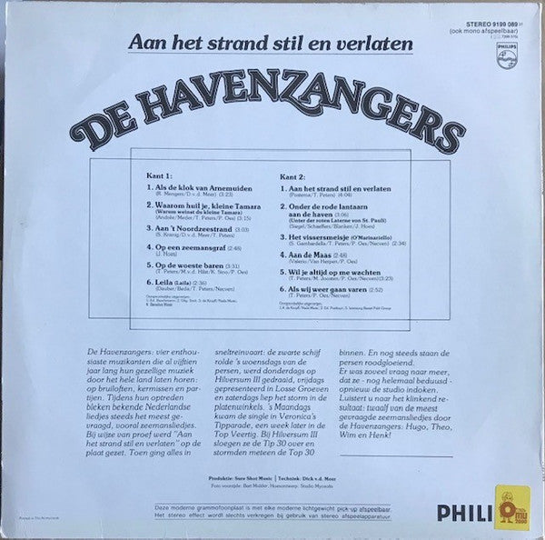 De Havenzangers : Aan Het Strand Stil En Verlaten (LP, Album, Bla)