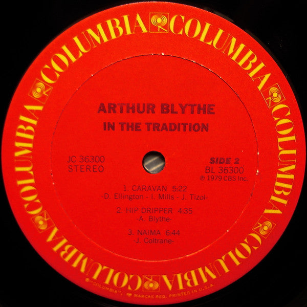Arthur Blythe : In The Tradition (LP,Album,Stereo)