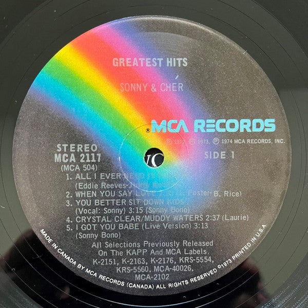 Sonny & Cher : Greatest Hits (LP, Comp)