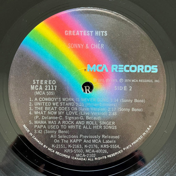 Sonny & Cher : Greatest Hits (LP, Comp)