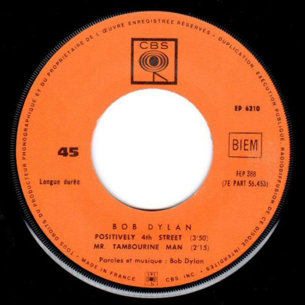Bob Dylan : Positively 4th Street (7", EP)