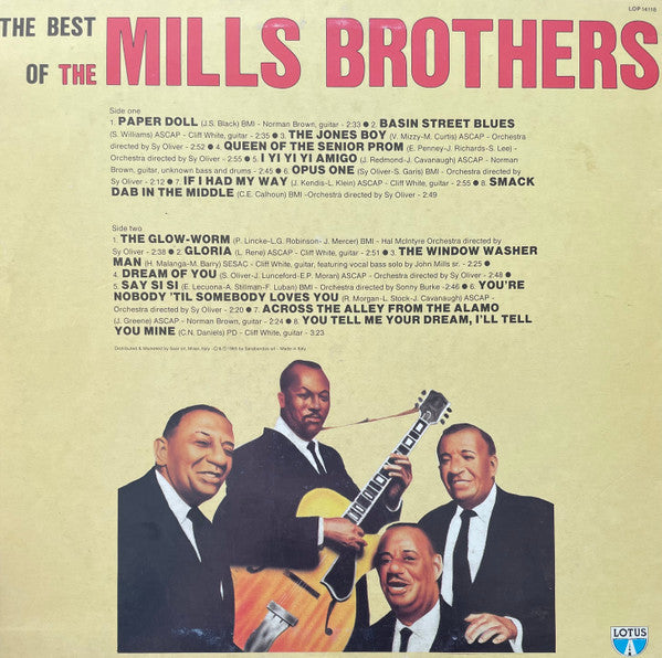 The Mills Brothers : The Best Of The Mills Brothers (LP, Comp)