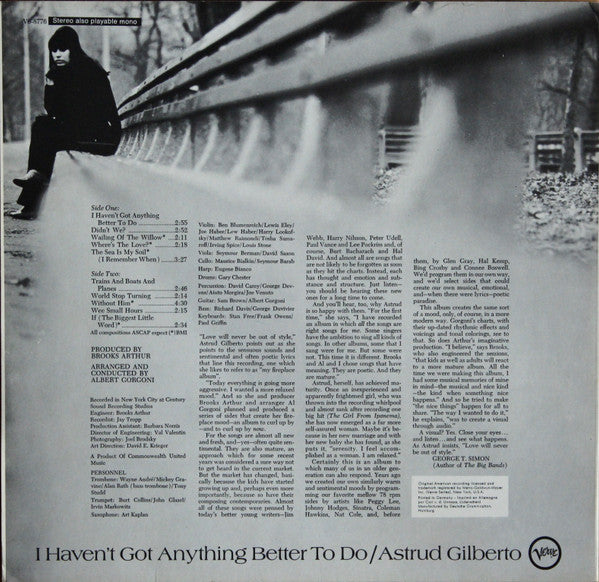 Astrud Gilberto - I Haven't Got Anything Better To Do (LP, Album) - De Platen Aap – Vinylwinkel in Brielle & online webshop voor muziekliefhebbers