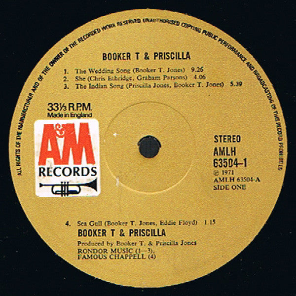 Booker T.* & Priscilla* : Booker T. & Priscilla (2xLP, Album, Gat)