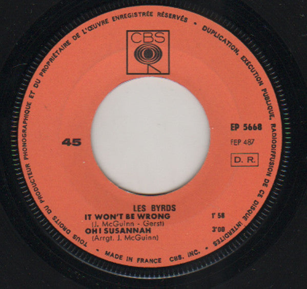 Les Byrds* : It Won't Be Wrong (7", EP)