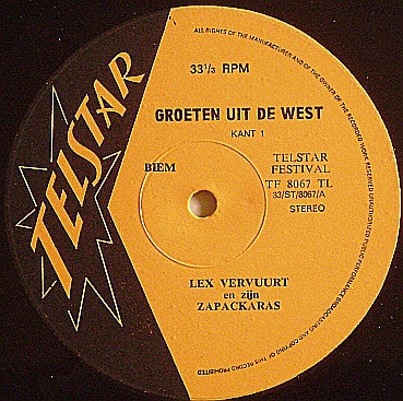Lex Vervuurt En Zijn Zapackaras* : Groeten Uit De West (LP)