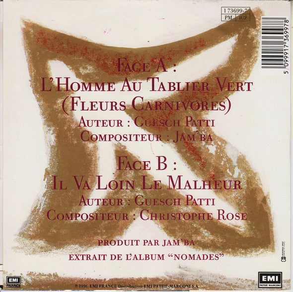 Guesch Patti & Encore - L'homme Au Tablier Vert (Fleurs Carnivores) (7", Single) - De Platen Aap – Vinylwinkel in Brielle & online webshop voor muziekliefhebbers