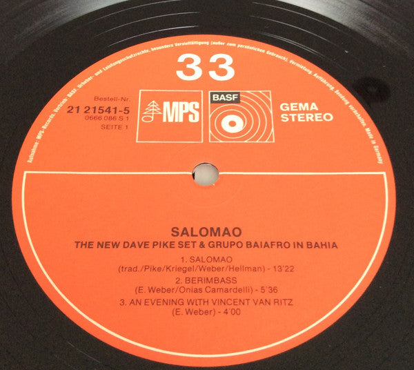 The New Dave Pike Set & Grupo Baiafro In Bahia : Salomão (LP, Album)