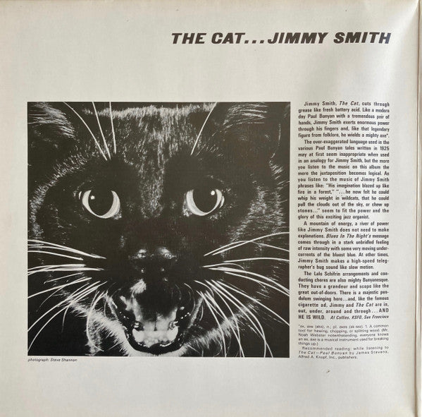 Jimmy Smith : The Cat (LP, Album, RP, Gat)