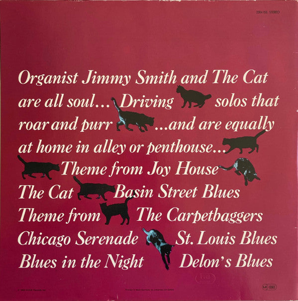 Jimmy Smith : The Cat (LP, Album, RP, Gat)