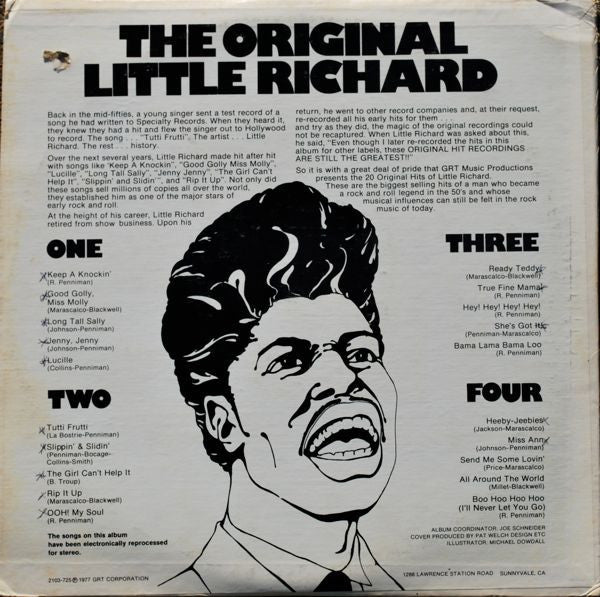 Little Richard : The Original Greatest Hits Of Little Richard (2xLP, Comp, San)