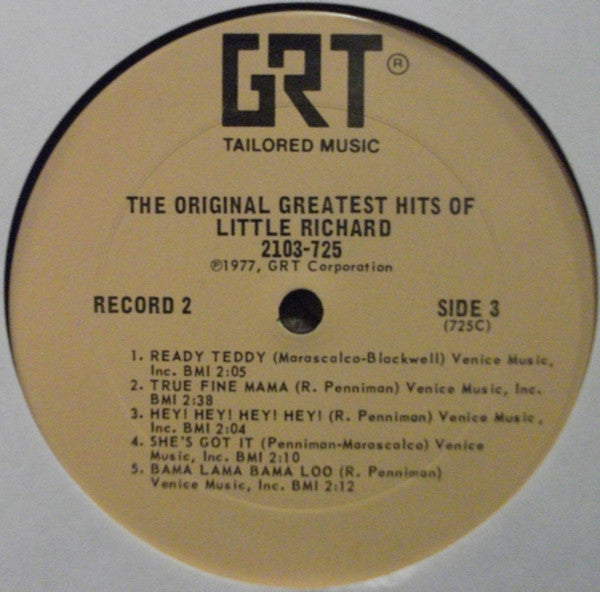 Little Richard : The Original Greatest Hits Of Little Richard (2xLP, Comp, San)