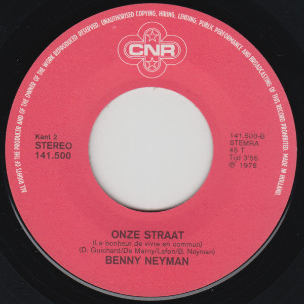 Benny Neyman : 15 Jaar (7", Single)