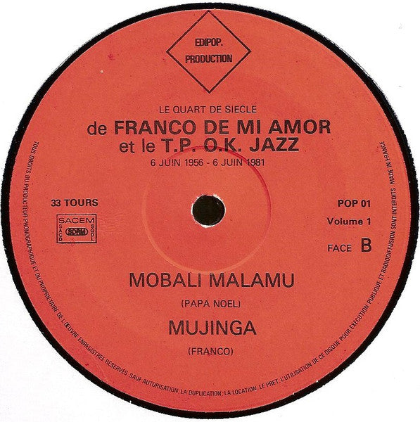 Franco De Mi Amor* Et Le T.P. O.K. Jazz* : Keba Na Matraque (Vol.1) - Respect (LP, Album)