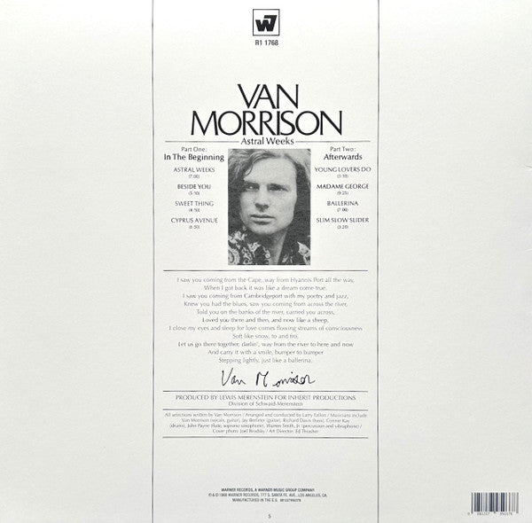 Van Morrison - Astral Weeks (LP, Album, Ltd, RE, Oli) - De Platen Aap – Vinylwinkel in Brielle & online webshop voor muziekliefhebbers