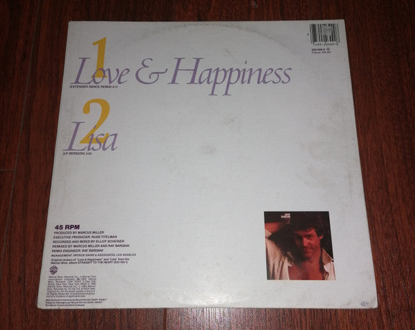 David Sanborn : Love & Happiness (Extended Dance Remix) (12", Maxi)