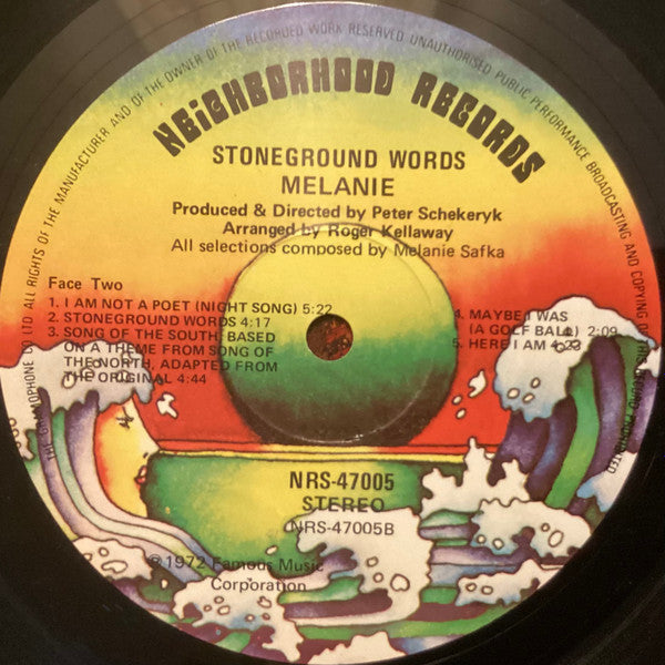 Melanie (2) : Stoneground Words (LP, Album, Gat)