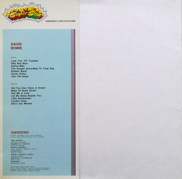 David Bowie : David Bowie (LP, Comp, Gat)