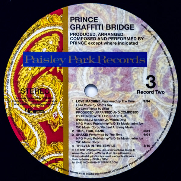 Prince - Graffiti Bridge (2xLP, Album, RE) - De Platen Aap – Vinylwinkel in Brielle & online webshop voor muziekliefhebbers