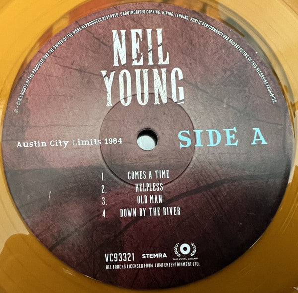 Neil Young - Austin City Limits 1984 (LP, Ltd, Unofficial, Ora) - De Platen Aap – Vinylwinkel in Brielle & online webshop voor muziekliefhebbers