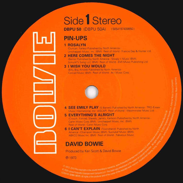 Bowie* : Pinups (LP, Album, RE, RM, Hal)