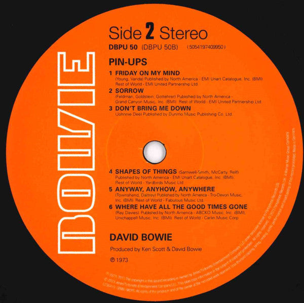 David Bowie : Pinups (LP, Album, RE, RM, Hal)