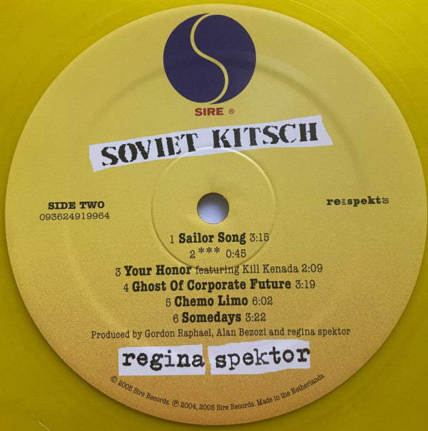 Regina Spektor - Soviet Kitsch (LP, Album, Ltd, RE, Yel) - De Platen Aap – Vinylwinkel in Brielle & online webshop voor muziekliefhebbers