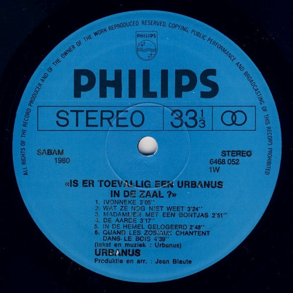 Urbanus : Is Er Toevallig Een Urbanus In De Zaal? (LP, Album, Foo)