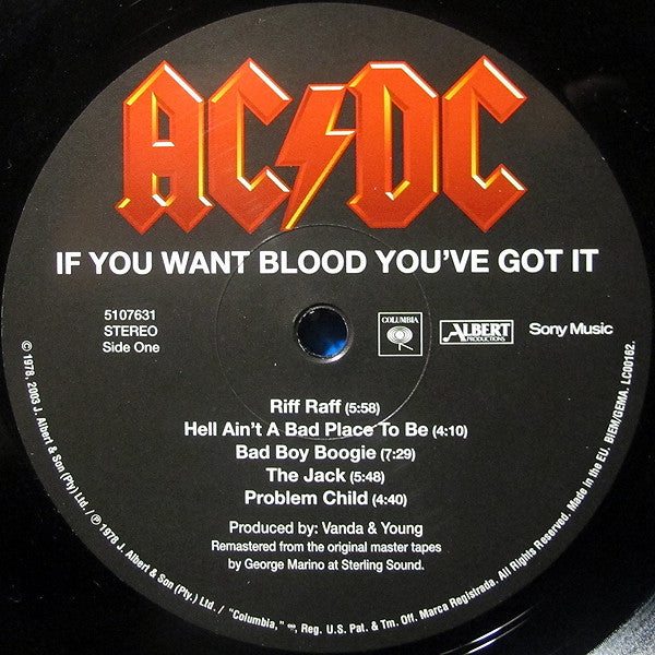 AC/DC : If You Want Blood You've Got It (LP,Album,Reissue,Remastered)