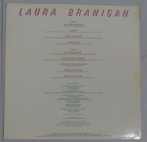 Laura Branigan : Branigan (LP, Album, Spe)