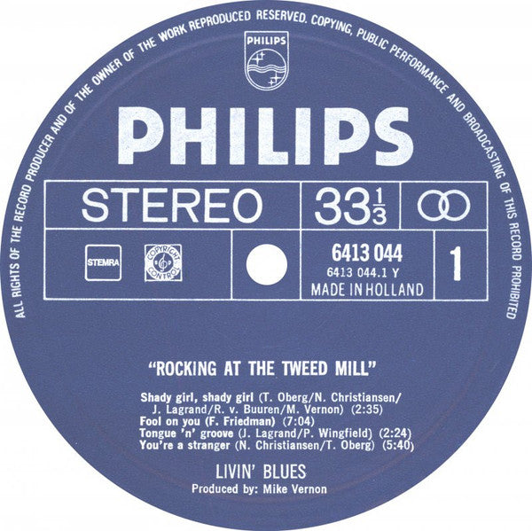 Livin' Blues : Rocking At The Tweed Mill (LP, Album)